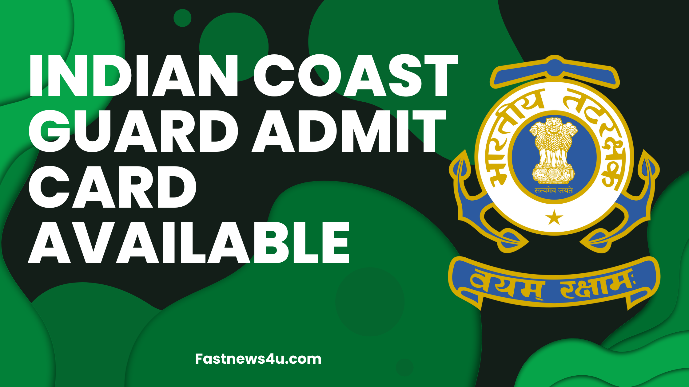 Coast Guard Navik Admit Card 2024